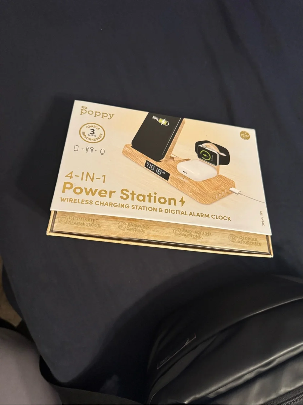 XO Poppy 4-in-1 Wireless Charging Station & Digital Alarm Clock